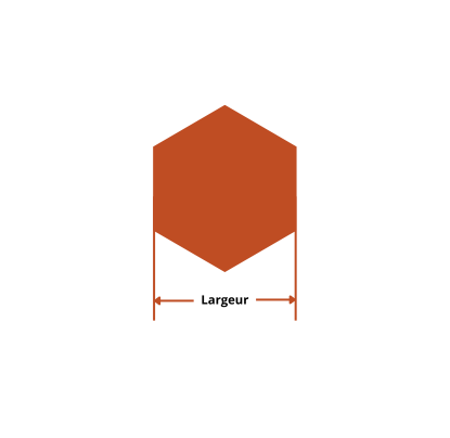 Barre acier hexagonal 14 mm S300PB schema