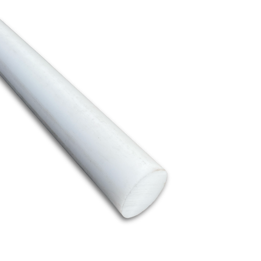 Barre plastique rond 100 mm pom blanc